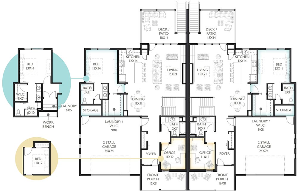 Twin Steppe First Floor Upgrades