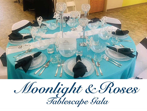 Moonlight & Roses Tablescape Gala Event